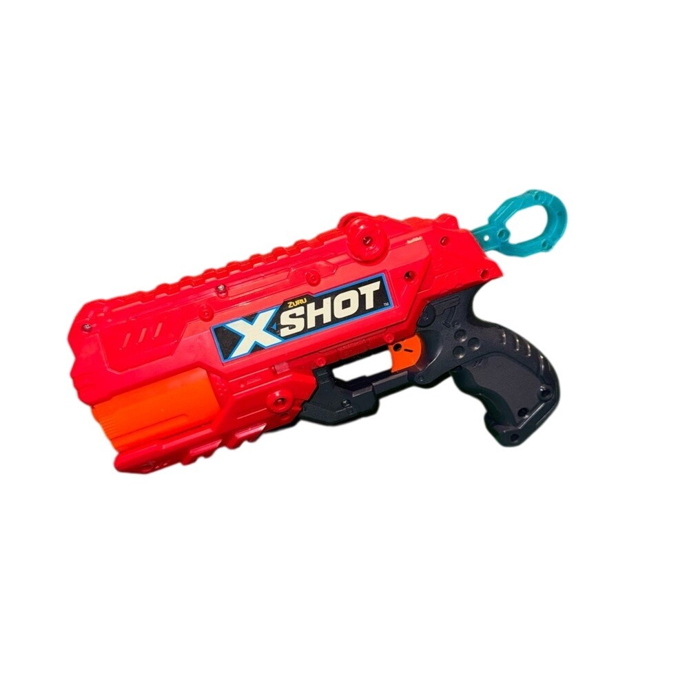 Zuru X-Shot Excel MK3 Toy Dart Blaster Red Black Rotating 3-Dart Barrel Gun
